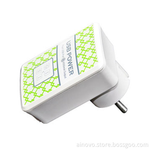 Universal travel power plug adapter, 4 USB port, 5V DC/10A, for iPhone, Samsung and iPad